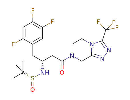 (R)-2-methyl-N-((R)-4-oxo-4-(3-(trifluoromethyl)-5,6-dihydro-[1,2,4] triazolo[4,3-a]pyrazin-7(8H)-yl)-1-(2,4,5-trifluorophenyl)butan-2-yl)propane-2-sulfinamide