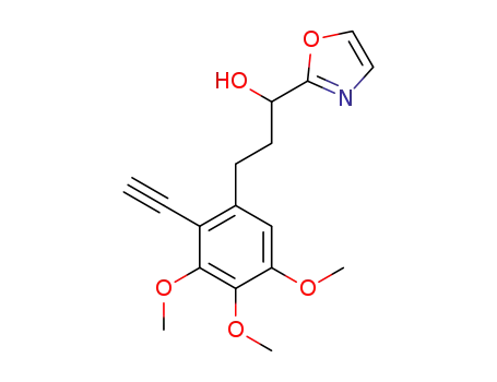 Molecular Structure of 206195-28-0 (3-(2-ethynyl-3,4,5-trimethoxyphenyl)-1-(1,3-oxazol-2-yl)propan-1-ol)