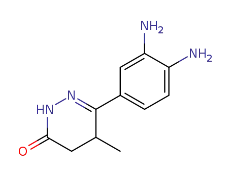 Molecular Structure of 74150-02-0 (6-(3,4-diaminophenyl)-5-methyl-4,5-dihydropyridazin-3(2H)-one)
