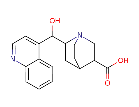 Molecular Structure of 55399-65-0 (11-Norcinchonan-10-oicacid, 9-hydroxy-, (8a,9R)- (9CI))