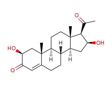 Molecular Structure of 1334177-12-6 (2β,16β-hydroxyprogesterone)