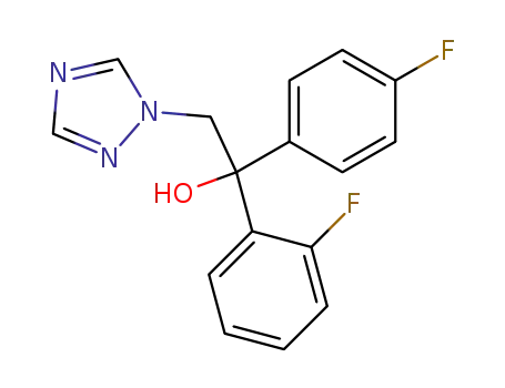 Molecular Structure of 87676-93-5 (alpha-(2-Fluorophenyl)-alpha-(4-fluorophenyl)-1H-1,2,4-triazole-1-ethanol)