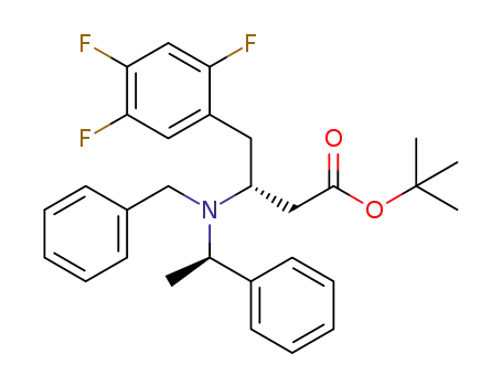 Molecular Structure of 1380521-85-6 (tert-butyl (R,R)-3-[N-benzyl-N-(α-methylbenzyl)amino]-4-(2',4',5'-trifluorophenyl)butanoate)
