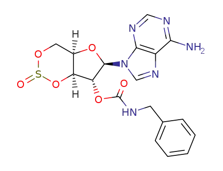 Benzyl-carbamic acid (4aR,6R,7R,7aS)-6-(6-amino-purin-9-yl)-2-oxo-tetrahydro-2λ<sup>4</sup>-furo[3,2-d][1,3,2]dioxathiin-7-yl ester