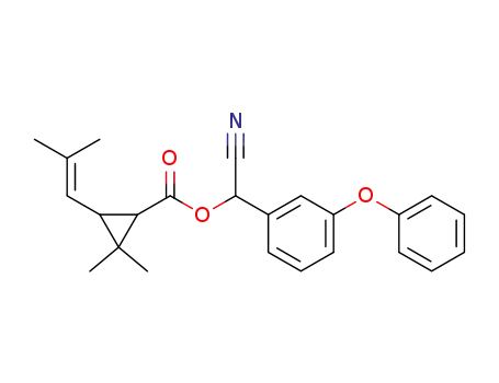 α－シアノ－３－フェノキシベンジル＝２，２－ジメチル－３－（２－メチル－１－プロペニル）－１－シクロプロパンカルボキシラート