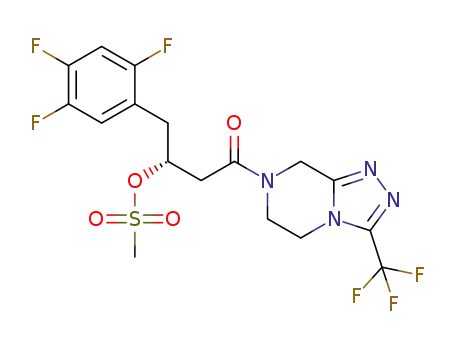 (R)-4-oxo-4-(3-(trifluoromethyl)-5,6-dihydro-[1,2,4]triazolo[4,3-a]pyrazin-7(8H)-yl)-1-(2,4,5-trifluorophenyl)butan-2-yl methanesulfonate