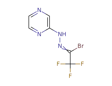 Molecular Structure of 1447800-65-8 (2-(1-bromo-2,2,2-trifluoroethylidene)-1-(pyrazin-2-yl)hydrazine)