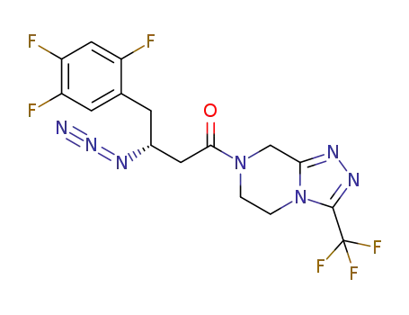 Molecular Structure of 1253055-98-9 ((R)-3-azido-1-[3-(trifluoromethyl)-5,6-dihydro[1,2,4]-triazolo[4,3-a]pyrazin-7(8H)-yl]-4-(2,4,5-trifluorophenyl)butan-1-one)