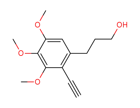 Molecular Structure of 206195-25-7 (3-(2-ethynyl-3,4,5-trimethoxyphenyl)propan-1-ol)