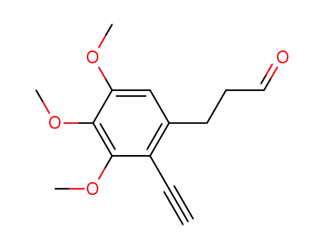 Molecular Structure of 327024-99-7 (3-(2-ethynyl-3,4,5-trimethoxy-phenyl)-propionaldehyde)