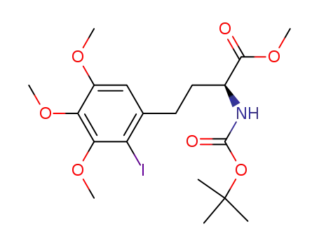 (2S)-methyl-[2-tert-butoxycarbonylamino-4-(2-iodo-3,4,5-trimethoxyphenyl)]butanoate