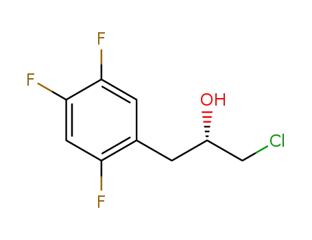 Molecular Structure of 1246960-15-5 ((S)-1-chloro-3-(2,4,5-trifluorophenyl)propan-2-ol)