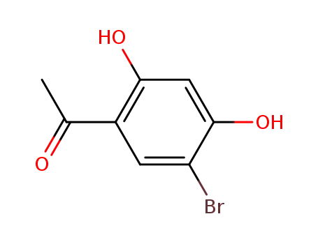 Molecular Structure of 60965-25-5 (Ethanone, 1-(5-bromo-2,4-dihydroxyphenyl)-)