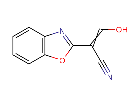 Molecular Structure of 39116-38-6 (2-Benzoxazoleacetonitrile, a-(hydroxymethylene)-)
