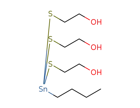 Molecular Structure of 70729-71-4 (2,2',2''-[(butylstannylidyne)tris(thio)]triethanol)