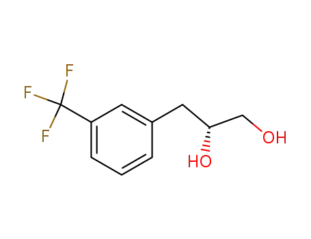 Molecular Structure of 154902-50-8 ((R)-1-(meta-trifluoromethylphenyl) 2,3-propanediol)