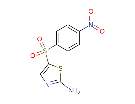Molecular Structure of 39565-05-4 (2-AMINO-5-(4-NITROPHENYLSULFONYL)THIAZOLE)
