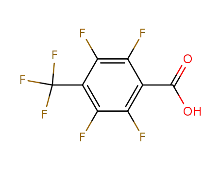 Molecular Structure of 5216-22-8 (2,3,5,6-TETRAFLUORO-4-(TRIFLUOROMETHYL)BENZOIC ACID)