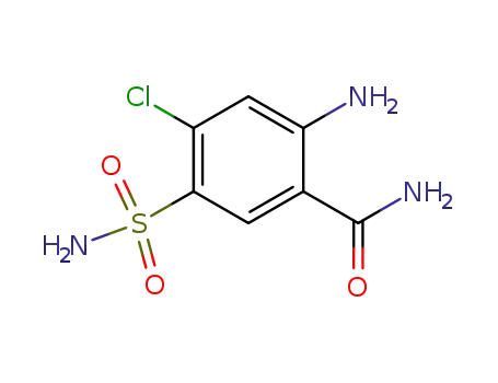 Molecular Structure of 34121-17-0 (2-amino-4-chloro-5-sulphamoylbenzamide)