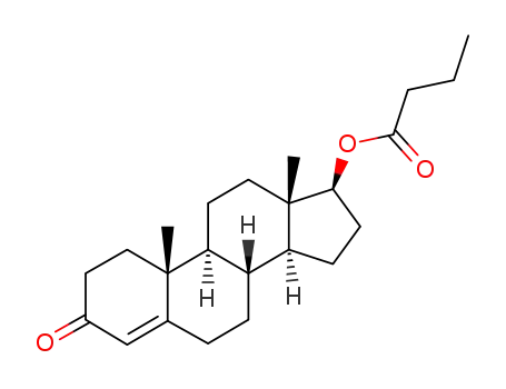 Molecular Structure of 3410-54-6 (17beta-hydroxyandrost-4-ene-3-one butyrate)