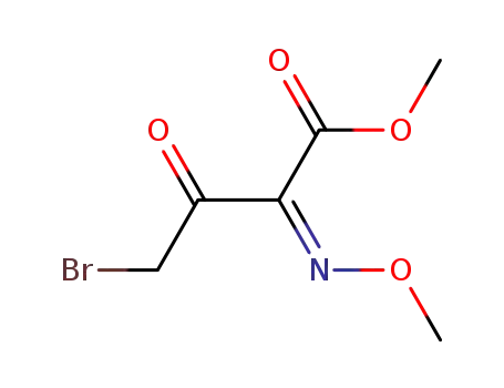 Molecular Structure of 84208-78-6 (Butanoic acid, 4-bromo-2-(methoxyimino)-3-oxo-, methyl ester, (Z)-)
