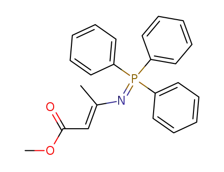 Molecular Structure of 81777-30-2 (1,1,1-Triphenyl-3-methyl-4-(methoxycarbonyl)-2-aza-1λ<sup>5</sup>-phosphabuta-1,3-diene)