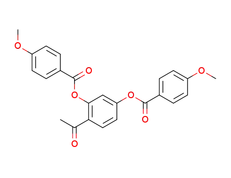 Molecular Structure of 67881-34-9 (Benzoic acid, 4-methoxy-, 4-acetyl-1,3-phenylene ester)