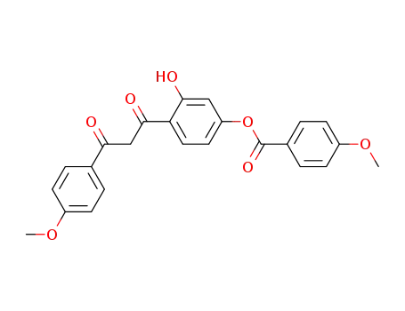 Benzoic acid, 4-methoxy-,
3-hydroxy-4-[3-(4-methoxyphenyl)-1,3-dioxopropyl]phenyl ester