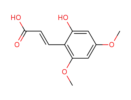 Molecular Structure of 13221-57-3 (2-hydroxy-4,6-dimethoxy-<i>trans</i>-cinnamic acid)