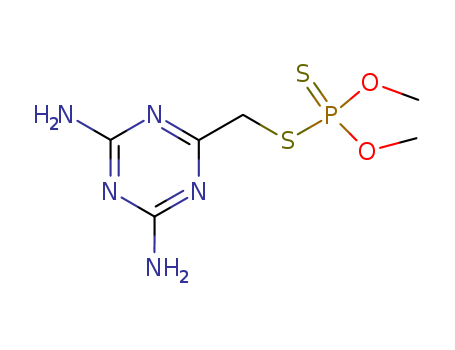 Phosphorodithioic acid,S-[(4,6-diamino-1,3,5-triazin-2-yl)methyl] O,O-dimethyl ester
