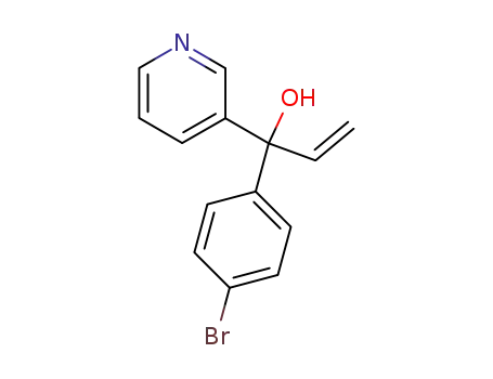 Molecular Structure of 70263-43-3 (alpha-(4-Bromophenyl)-alpha-vinylpyridine-3-methanol)