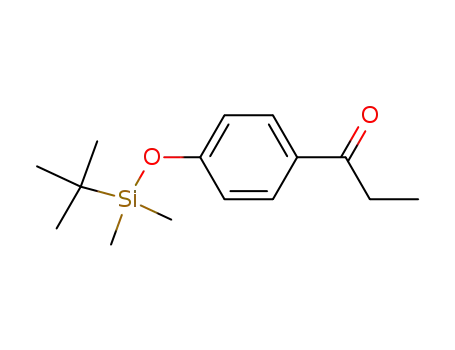 Molecular Structure of 134136-83-7 (1-(4-{[tert-butyl(dimethyl)silyl]oxy}phenyl)propan-1-one)