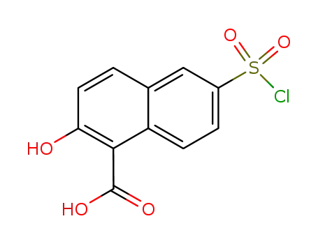 6- (클로로 설 포닐) -2- 하이드 록시 -1- 나프 토산