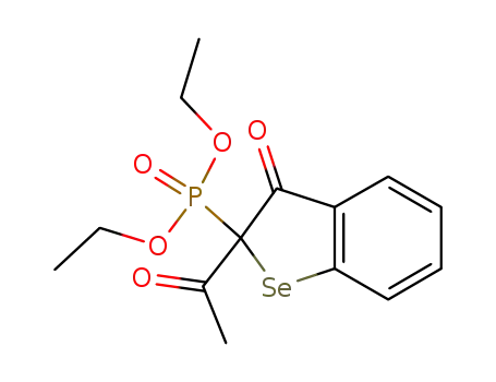 Molecular Structure of 1202447-77-5 (diethyl 2-acetyl-3-oxo-2,3-dihydrobenzo[b]selenophen-2-ylphosphonate)