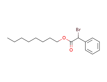 Molecular Structure of 530091-82-8 (Benzeneacetic acid, a-bromo-, octyl ester)