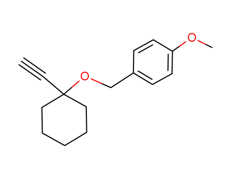 Molecular Structure of 1020186-15-5 (1-(((1-ethynylcyclohexyl)oxy)methyl)-4-methoxybenzene)