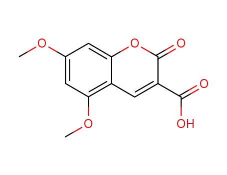 Molecular Structure of 81017-27-8 (2H-1-Benzopyran-3-carboxylic acid, 5,7-dimethoxy-2-oxo-)