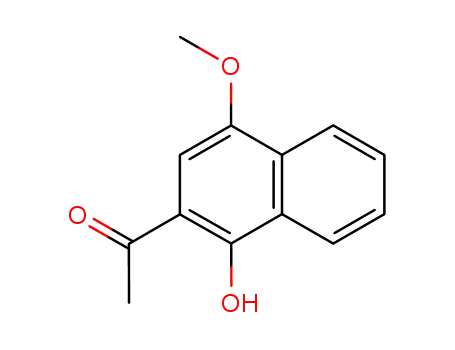 Molecular Structure of 73584-59-5 (1-(1-HYDROXY-4-METHOXY-NAPHTHALEN-2-YL)-ETHANONE)