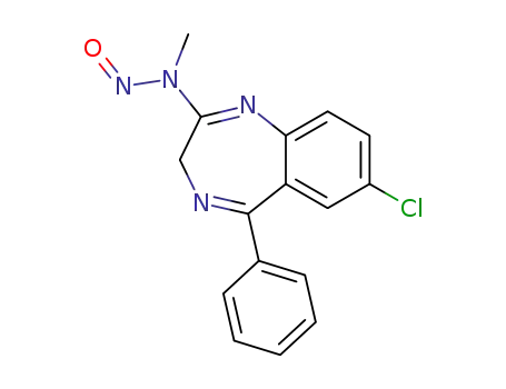 Molecular Structure of 819793-73-2 (7-chloro-2-(N-nitrosomethylamino)-5-phenyl-3H-1,4-benzodiazepine)