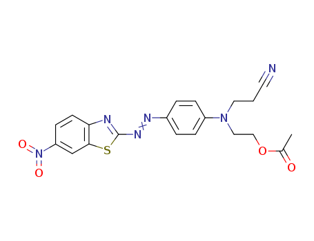 2-[n-(2-cyanoethyl)-4-[(6-nitro-1,3-benzothiazol-2-yl)diazenyl]anilino]ethyl Acetate
