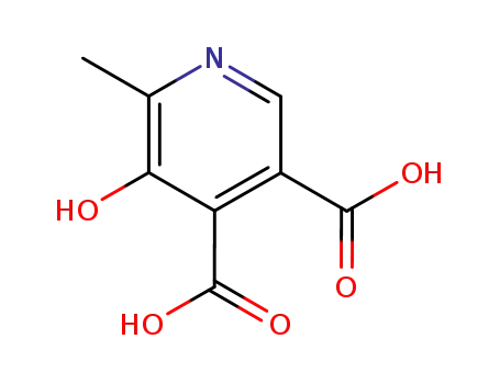 Molecular Structure of 479-30-1 (3,4-Pyridinedicarboxylic  acid,  5-hydroxy-6-methyl-)