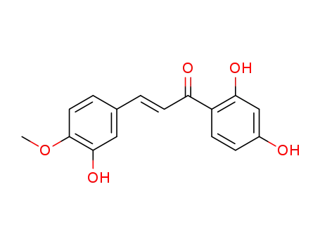 Molecular Structure of 104236-79-5 (2-Propen-1-one,
1-(2,4-dihydroxyphenyl)-3-(3-hydroxy-4-methoxyphenyl)-, (E)-)