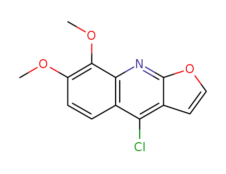 Molecular Structure of 865878-27-9 (4-chloro-7,8-dimethoxy-furo[2,3-<i>b</i>]quinoline)