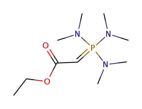 Molecular Structure of 76486-69-6 (tris(dimethylamino)<(ethoxycarbonyl)methylene>phosphorane)