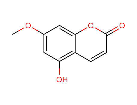 Molecular Structure of 23053-61-4 (5-hydroxy-7-methoxy-chromen-2-one)