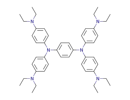 Molecular Structure of 3956-73-8 (N,N,N',N'-tetrakis[4-(diethylamino)phenyl]benzene-1,4-diamine)