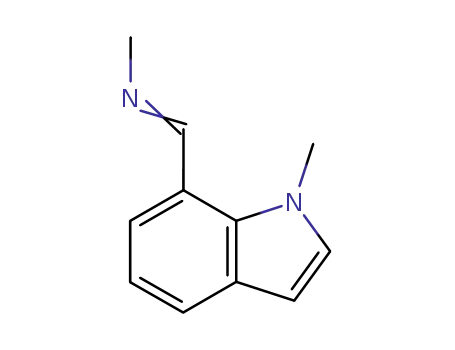 Molecular Structure of 163729-92-8 (Methyl-[1-(1-methyl-1H-indol-7-yl)-meth-(Z)-ylidene]-amine)