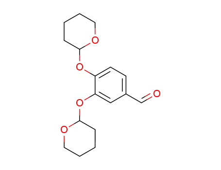 Molecular Structure of 61854-89-5 (3,4-Bis[(tetrahydro-2H-pyran-2-yl)oxy]-benzaldehyde)