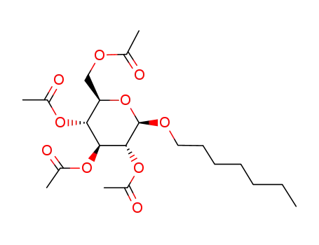 Molecular Structure of 28245-00-3 (n-heptyl 2,3,4,6-tetra-O-acetyl-β-D-glucopyranoside)