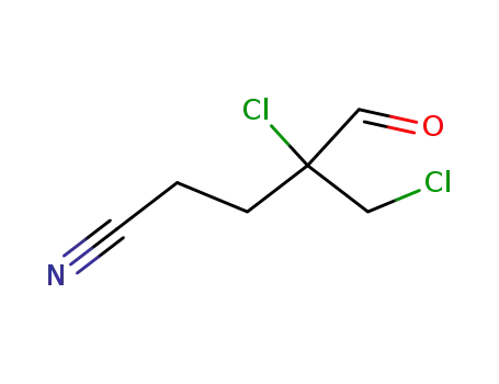 Molecular Structure of 150807-86-6 (2,-chloro-2-(chloromethyl)-4-cyanobutyraldehyde)
